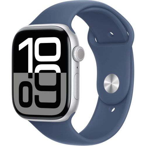 Apple Watch Series 10 GPS 46mm Silver Aluminium Case with Sport Band M/L - Denim
