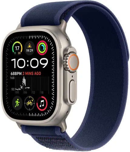 Apple Watch Ultra 2 Natural LTE 49mm Titanium Case with Trail Loop S/M - Blue