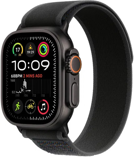 Apple Watch Ultra 2 Black LTE 49mm Titanium Case with Trail Loop S/M - Black