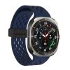 Galaxy Watch Ultra lyukacsos mágneses szil. óraszíj,24mm,S.kék