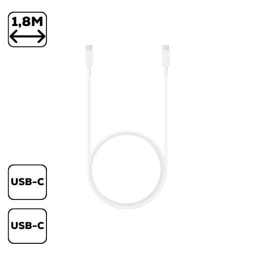 Samsung Type C-to Type C kábel 1.8 m, 5A, Fehér