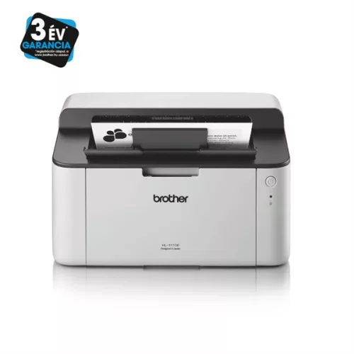 BROTHER Lézernyomtató HL-1110E, A4, mono, 20 lap/perc, USB, manuál duplex, 2400x600dpi, 1MB, szürke