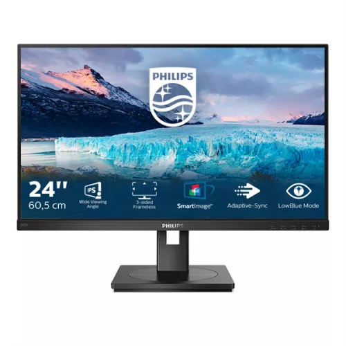 PHILIPS IPS monitor 23.8" 242S1AE, 1920x1080, 16:9, 300cd/m2, 4ms, VGA/DVI/HDMI/DisplayPort, Pivot, hangszóró