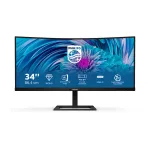 PHILIPS Ívelt VA monitor 34" 346E2CUAE, 3440x1440, 21:9, 350cd/m2, 1ms, 100Hz, USB-C/4xUSB/DisplayPort/HDMI, hangszóró
