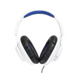 JBL Quantum 100P Console (Vezetékes, gaming fejhallgató levehető mikrofonnal), Fehér/Kék