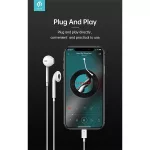 DEVIA UNIVERZÁLIS SZTEREÓ FELVEVŐS FÜLHALLGATÓ - LIGHTNING - STAR SERIES EARBUDS LIGHTNING EARPHONE - FEHÉR