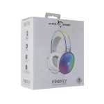 WHITE SHARK FIREFLY-W, GH-2342-W gamer fejhallgató, fehér/RGB, (3.5 Jack)