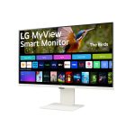 LG Smart IPS monitor 31.5" 32SR85U-W, 3840x2160, 16:9, 400cd/m2, 5ms, 2xHDMI/2xUSB/USB-C/Bluetooth/AirPlay2, hangszóró