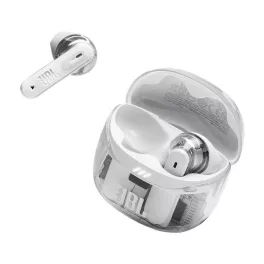   JBL TUNE FLEX 2 GHOST EDITION Bluetooth fülhallgató, tölthető 2 óra, IP45, adaptív zajcsökkentés,  térhatás, fehér