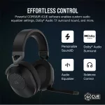 CORSAIR Vezetékes Headset, HS65 SURROUND Gaming, Dolby audio, carbon