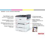 XEROX Színes lézernyomtató C410, A4, 40 l/p, duplex, 125.000 ny/hó, 1GB, LAN/USB/WiFi, 1200x1200dpi, 250 lap adagoló