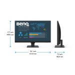 BENQ IPS monitor 23,8" BL2490 1920x1080, 250 cd/m2, 5ms, 100 Hz, Eye Care, 2xHDMI, DisplayPort, hangszóró