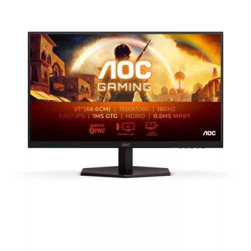 AOC Gaming 180Hz IPS monitor 27" 27G42E, 1920x1080, 16:9, 300cd/m2, 1ms, HDMI/DisplayPort