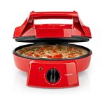 Nedis FCPM100FRD pizza és grillsütő egyben, 30 cm, Állítható hőmérséklet-szabályozás, 1800 W