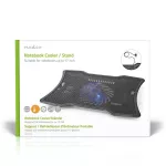 Nedis NBCR101BK notebook hűtő, 17", 125mm ventilátor, LED, zaj 15db