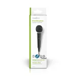 Nedis MPWD01BK dinamikus mikrofon, rögzített kábel  5 m,  80 Hz - 12 kHz  600 Ohm  -75 dB, kapcsoló