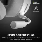 CORSAIR Vezeték Nélküli Headset, VOID v2 Wireless Gaming Headset, Dolby Atmos, fehér