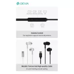 Devia Smart Series M1 Metal In-Ear sztereó fülhallgató - USB-C (Type-C), ezüst