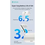 Devia TWS-Ultra1 ANC Bluetooth sztereó headset - fekete