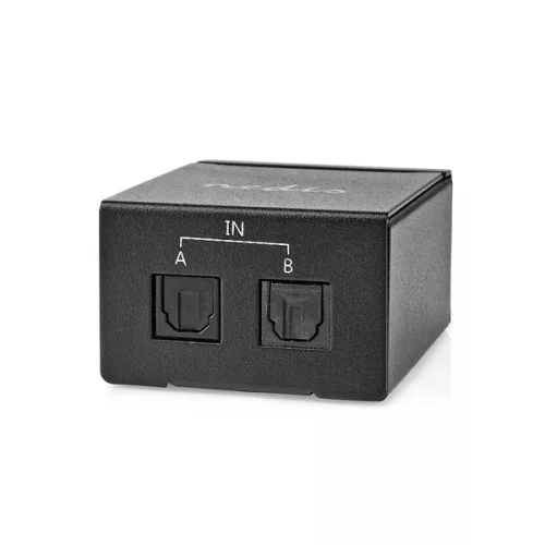 Nedis ASWI2512BK digitális audio kapcsoló 2x Toslink
