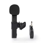 Nedis MICW110BK vezeték nélküli mikrofon, használható Notebook / Okostelefon / Tablet,  USB Type-C™