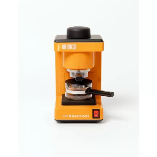 Szarvasi SZV-612/3 Mini presszókávéfőző, narancssárga,  800W,  2 / 6 személyes kivitel, üveg kiöntő edény, zárócsavar