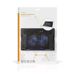 Nedis NBCR200BK notebook hűtő, 14 - 18", 2 X 140mm ventilátor, LED, 1200 rpm