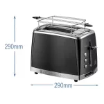 RUSSELL HOBBS MATTE BLACK 26150-56/RH kétszeletes kenyérpirító, matt fekete