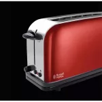 RUSSELL HOBBS 21391-56/RH 2 szeletes, 1 hosszú betöltőnyílású kenyérpirító, piros