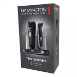 REMINGTON WORKS MB905 szakállvágó készlet, 6 részes, 9 hosszbeáll. (2–18 mm), precíziós trimmer, orr-/fülszőrnyíró, USB