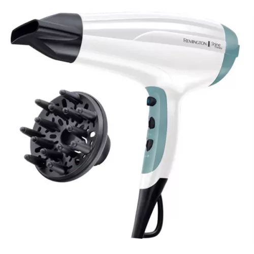 REMINGTON D5216 Shine Therapy hajszárító, 2300 W, ionos, 85 km/h, 3 hőfok, 2 seb., Cool Shot, diffúzor