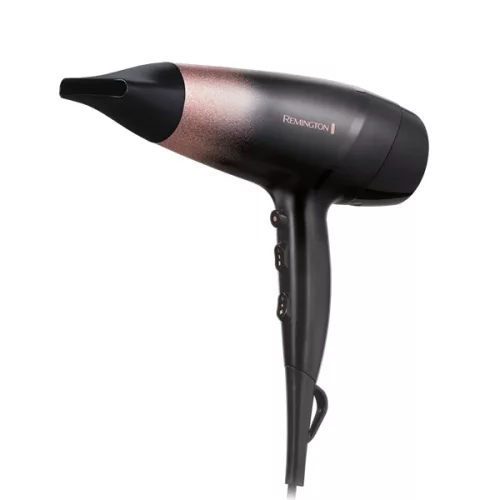 REMINGTON D5305 Rose Shimmer hajszárító, 2200 W, ionos kondicionálás 90%, 3 hőm./2 seb., diffúzor, szűkítő