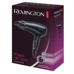 REMINGTON Power Dry D3010 hajszárító, 2000 W, kerámia+ion, 3 hőmérséklet, 2 sebesség, ECO, Cool Shot