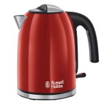 RUSSEL HOBBS COLOURS PLUS 20412-70/RH piros elektromos vízforraló, 360° alap, rejtett fűtőelem