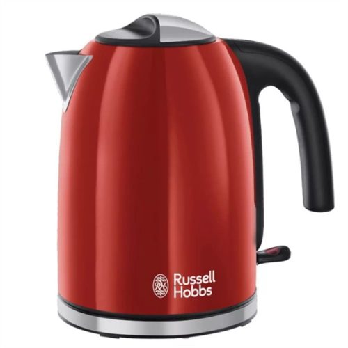 RUSSEL HOBBS COLOURS PLUS 20412-70/RH piros elektromos vízforraló, 360° alap, rejtett fűtőelem