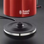 RUSSEL HOBBS COLOURS PLUS 20412-70/RH piros elektromos vízforraló, 360° alap, rejtett fűtőelem