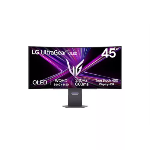 LG UltraGear OLED 240 Hz Gaming monitor 45GX900A 45",3440x1440, 21:9, 275cd/m2,0,03ms, DisplayPort/2xHDMI/2xUSB áll.mag.
