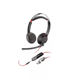   HP POLY fejhallgató Blackwire 5220 sztereó USB-C+3,5 mm-es csatlakozó+USB-C/USB-A adapter