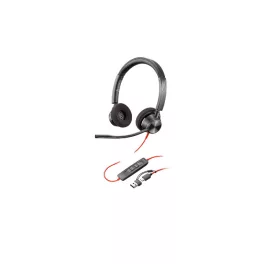   HP POLY fejhallgató Blackwire 3320 sztereó USB-C+USB-C/USB-A adapter Microsoft Teams-tanúsítvánnyal