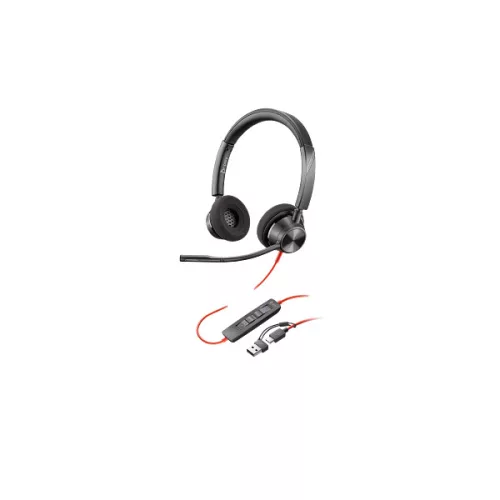 HP POLY fejhallgató Blackwire 3220 sztereó USB-C+USB-C/USB-A adapter