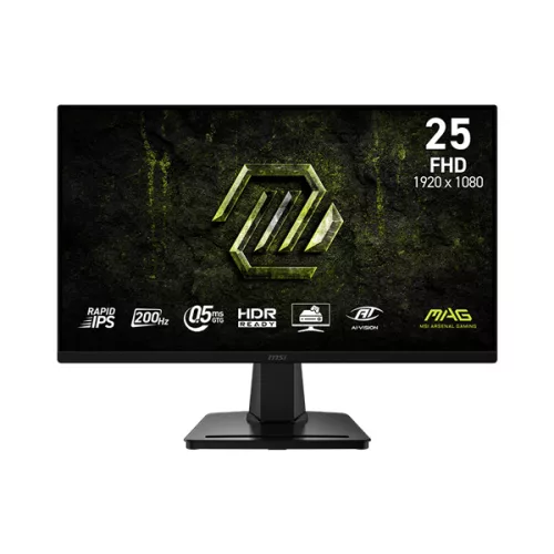 MSI Monitor GAMING MAG 256F E20 24,5" FHD Rapid IPS 1920x1080, 16:9, 200Hz, 1000:1, 0,5ms, 2x HDMI, DP, Black