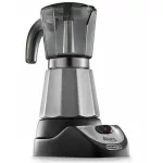 DELONGHI EMKM-4.B Alicia Plus 6 személyes kotyogós kávéfőző, tartály: 0,35 l, 450W