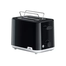   BRAUN HT1010BK Breakfast 1 2 szeletes kenyérpirító, 8 fokozat, kiolvasztó funkció, 900W, Fekete