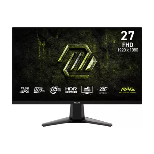 MSI Monitor GAMING MAG 275F E20 27" FHD 1920x1080, Rapid IPS 200Hz, 16:9, 1000:1, 0,5ms, 2x HDMI, DP, Black