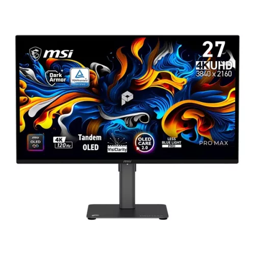 MSI Monitor Business PRO MAX 271UPX12G 26,5" UHD 3840x2160, QD-OLED 120Hz, 0,03ms, HDR, 2x hDMI, DP, USB-C, Grey