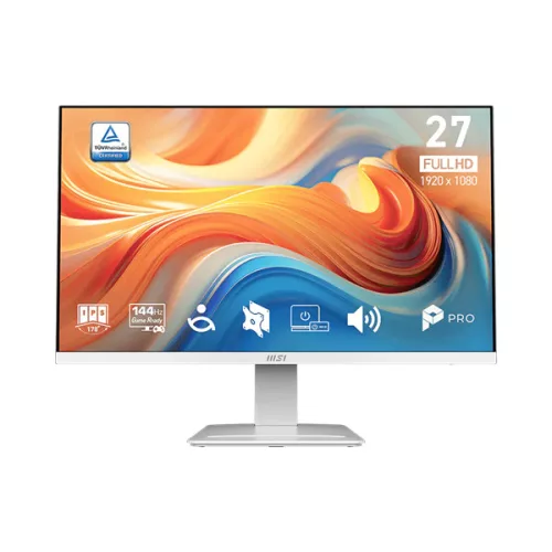 MSI Monitor Business PRO MP273W E14A 27" FHD 1920x1080, IPS 16:9 144Hz, 4ms, 1000:1, HDMI, DP, VGA, White