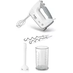 BOSCH MFQ36440 ErgoMixx Kézi mixer szett, 450W, 5 fokozat, Fehér/Szürke