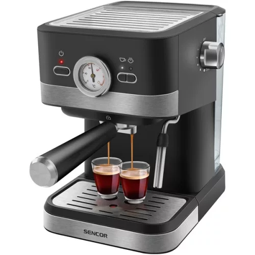 SENCOR SES 1721BK Eszpresszó karos kávéfőző, 20bar, víztartály: 1,5L, 1050W, Fekete