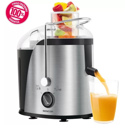 SENCOR SJE 741SS Gyümölcscentrifuga, 2 sebességfokozat, 1.2L, 400W, Fekete/Inox