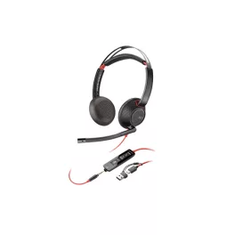   HP POLY fejhallgató Blackwire 5220 sztereó USB-C+3,5 mm-es csatlakozó+USB-C/USB-A adapter (Bulk)